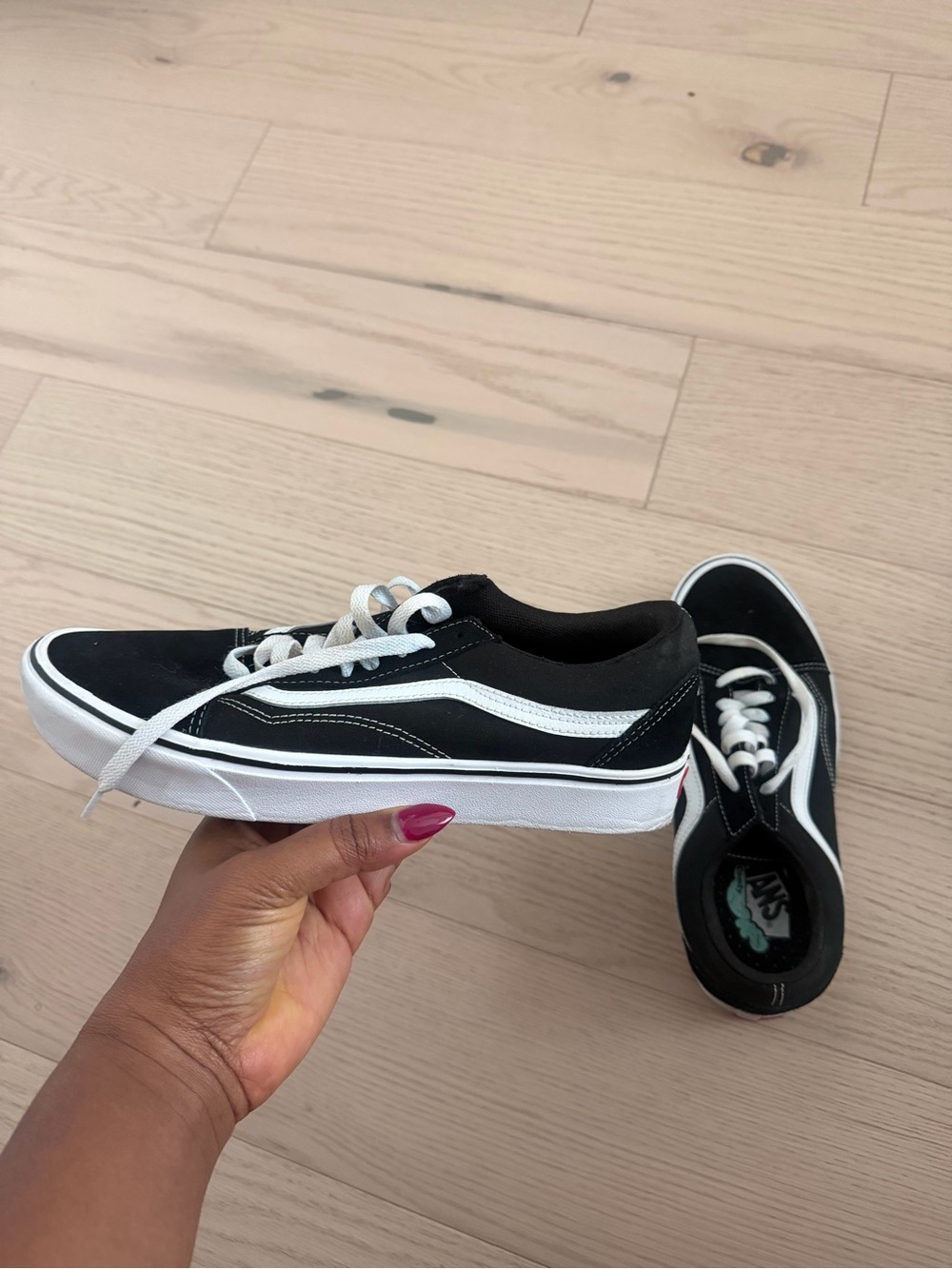 Vans Black and White Low-Top Sneakers